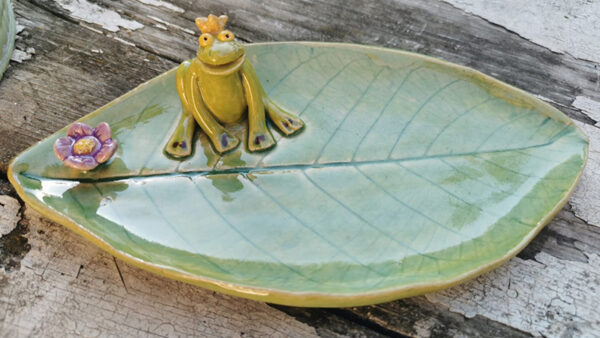 Frosch auf Blatt